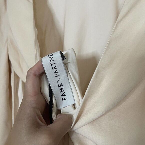 NEW! Fame X Partners Peach bell sleeve maxi dress size US 8 -Flawed- - Picture 13 of 13